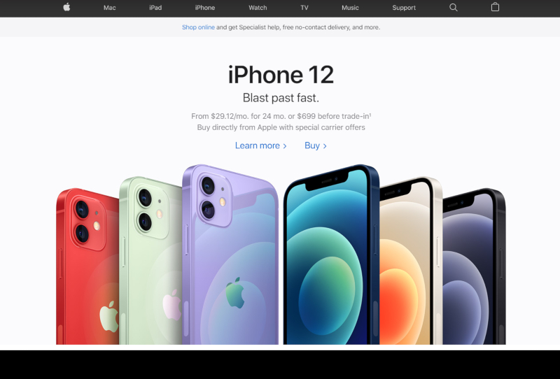 Корпоративный сайт международной корпорации “Apple”.