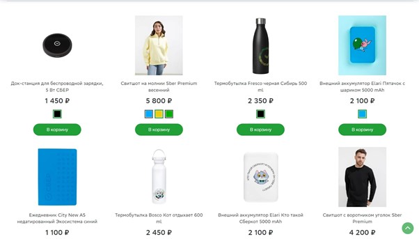 Мерч Сбербанка