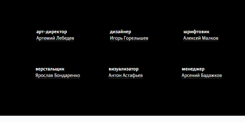 Проект завершают "титры". А ведь правда, как будто фильм посмотрели