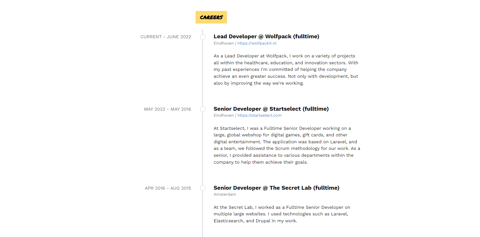 Пример «визитки» creative- и full stack-разработчика