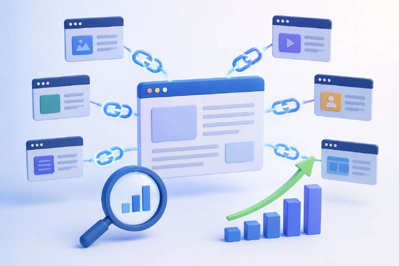Схема внешних ссылок между сайтами и рост трафика в SEO