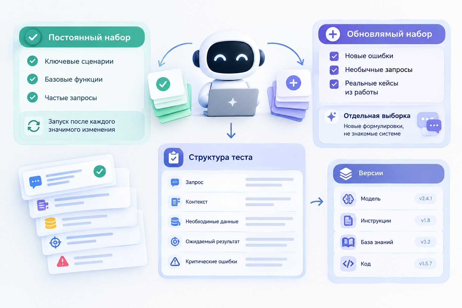 Постоянный и обновляемый набор тестов для ИИ-ассистента