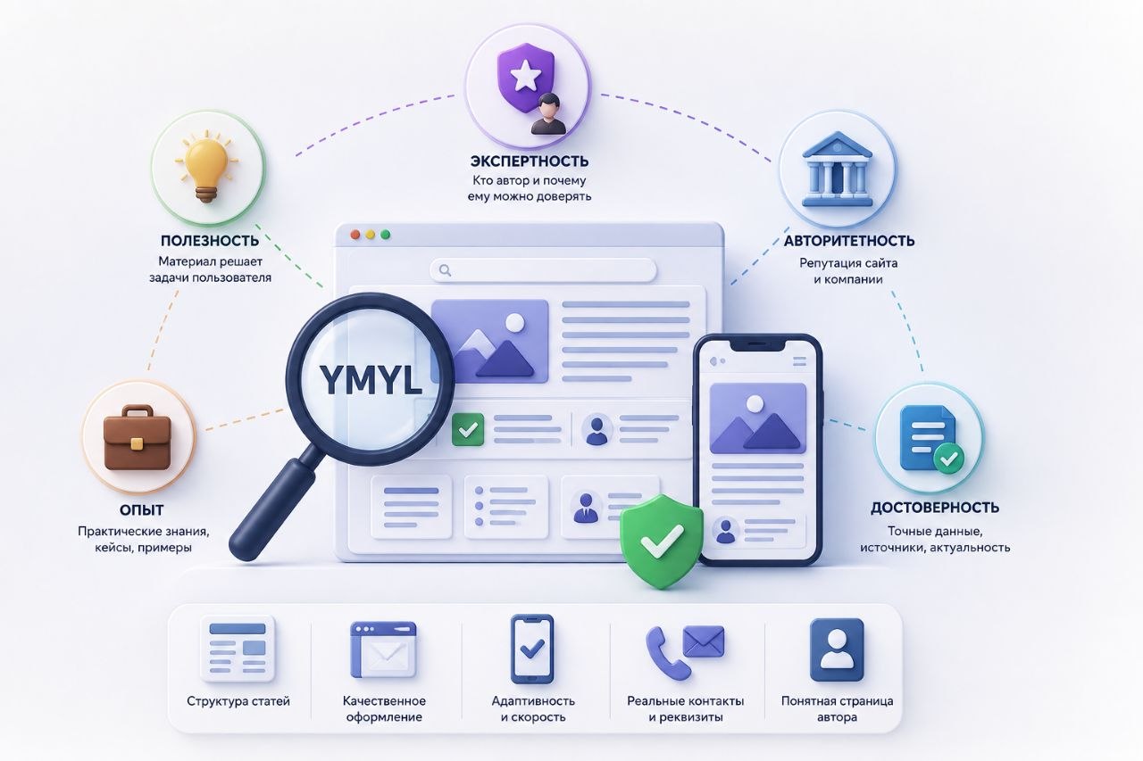 Ключевые факторы качества YMYL-страницы и доверия к сайту