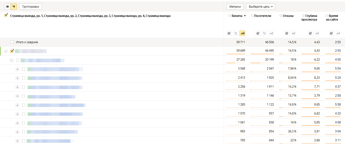Со страницы выхода