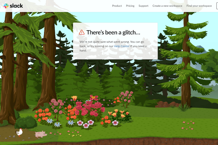Slack - страница 404