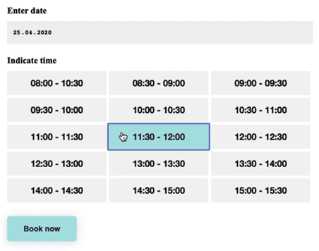 Добавив в письмо модуль для назначения даты и времени, вы увеличите шансы на то, что клиент определится с записью на услугу уже во время чтения письма